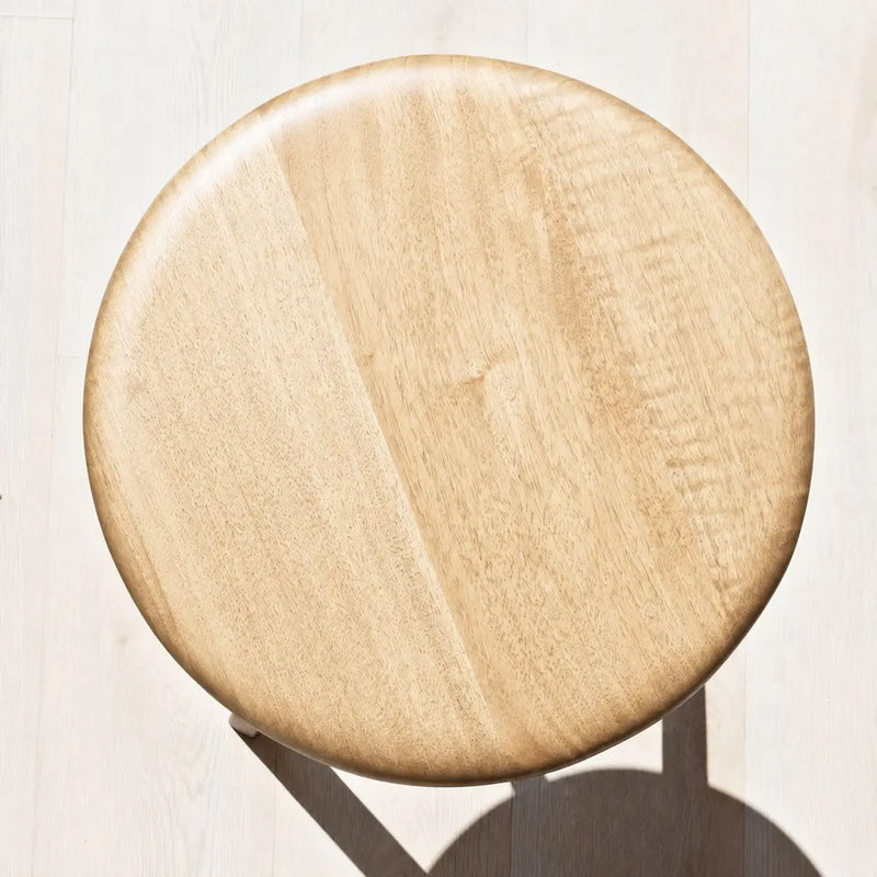 Sidney Round Side Table Solid Oak Wood – Mid-Century Modern Design