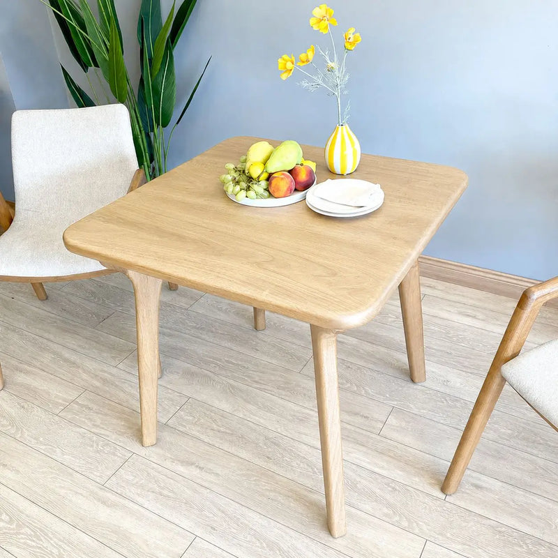 Sidney Square Dining Table Solid Oak Wood – Mid-Century Modern Design