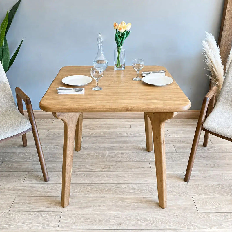 Sidney Square Dining Table Solid Oak Wood – Mid-Century Modern Design