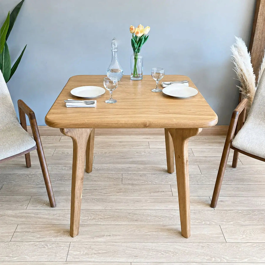 Sidney Square Dining Table Solid Oak Wood – Mid-Century Modern Design Mozilya