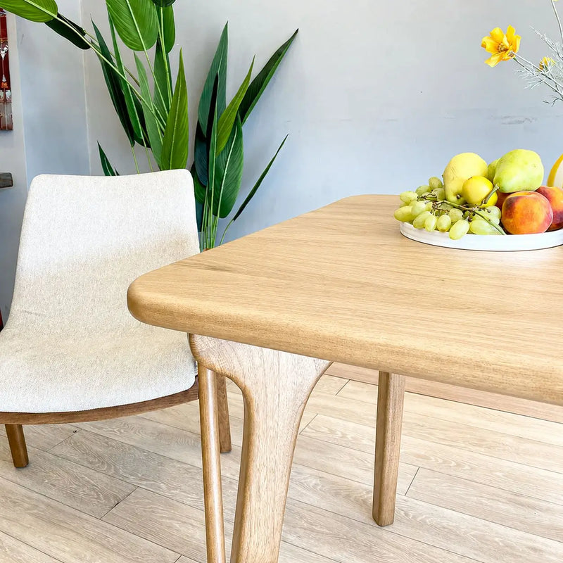 Sidney Square Dining Table Solid Oak Wood – Mid-Century Modern Design