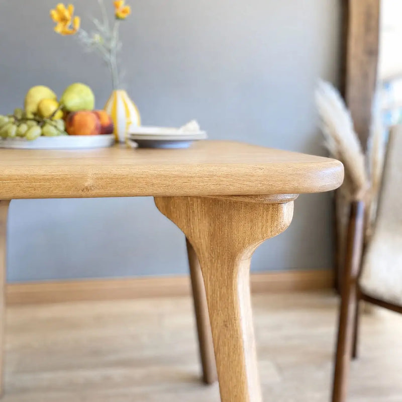 Sidney Square Dining Table Solid Oak Wood – Mid-Century Modern Design