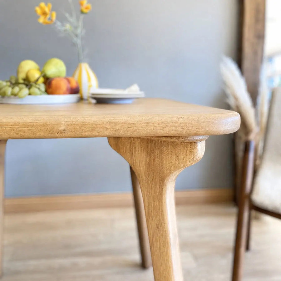 Sidney Square Dining Table Solid Oak Wood – Mid-Century Modern Design Mozilya