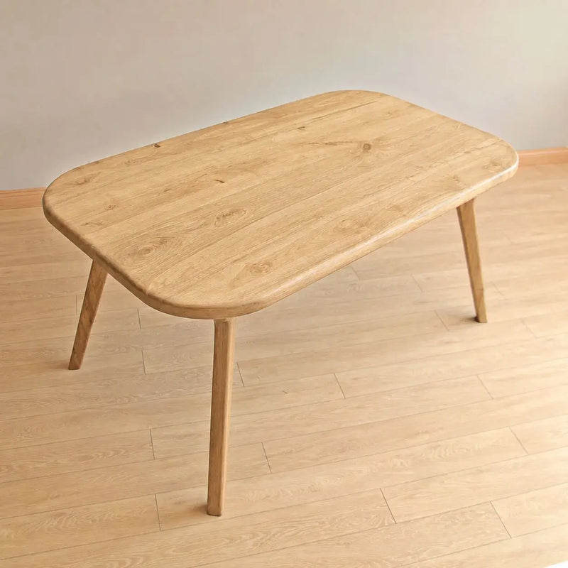 Sidney Rectangle Dining Table Solid Oak Wood – Mid-Century Modern Design
