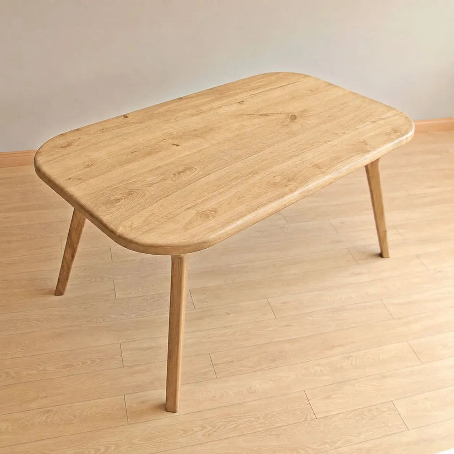 Sidney Rectangle Dining Table Solid Oak Wood – Mid-Century Modern Design Mozilya
