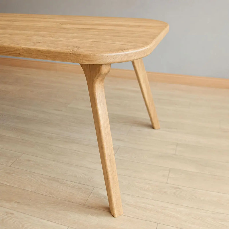 Sidney Rectangle Dining Table Solid Oak Wood – Mid-Century Modern Design