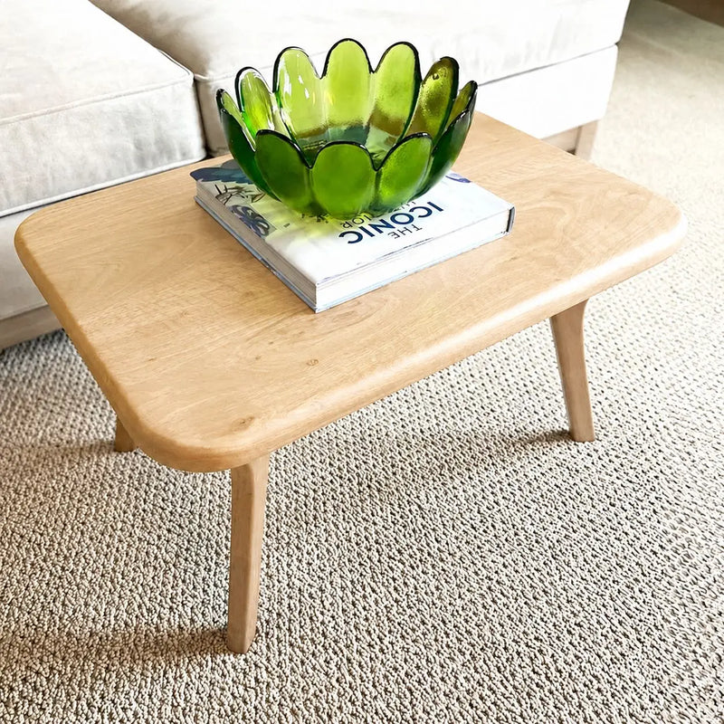 Sidney Rectangular Coffee Table Solid Oak Wood – Mid-Century Modern Design