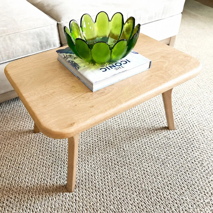 Sidney Rectangular Coffee Table Solid Oak Wood – Mid-Century Modern Design Mozilya