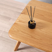 Sidney Rectangular Coffee Table Solid Oak Wood – Mid-Century Modern Design