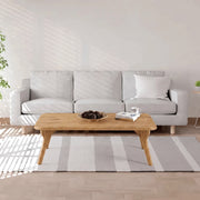 Sidney Rectangular Coffee Table Solid Oak Wood – Mid-Century Modern Design