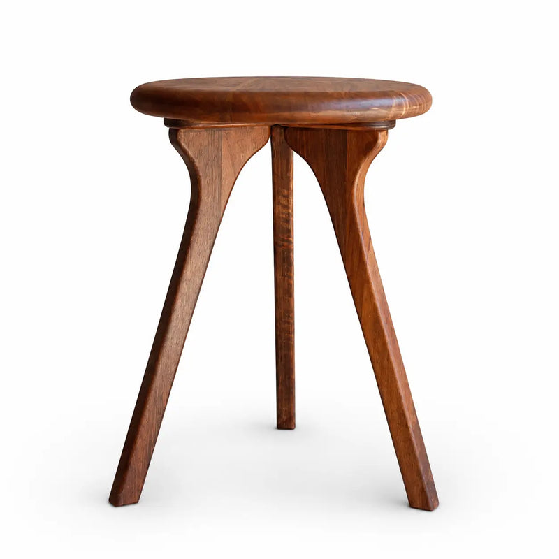 Sidney Round Side Table -  Solid Walnut Wood