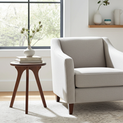 Sidney Round Side Table - Solid Walnut Wood