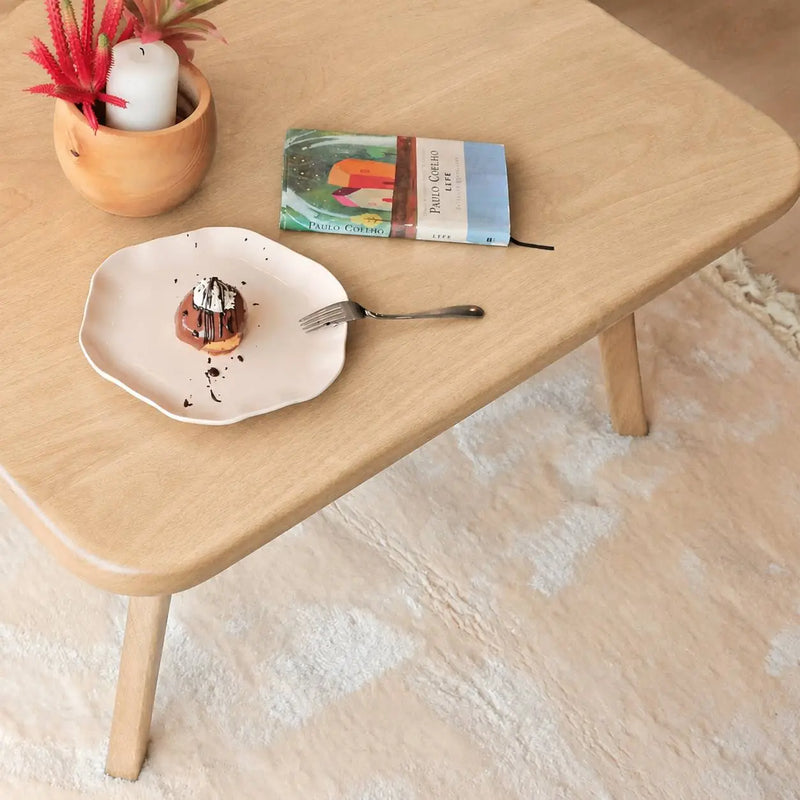 Sidney Square Wood Coffee Table Solid Oak Wood – Mid-Century Modern Design