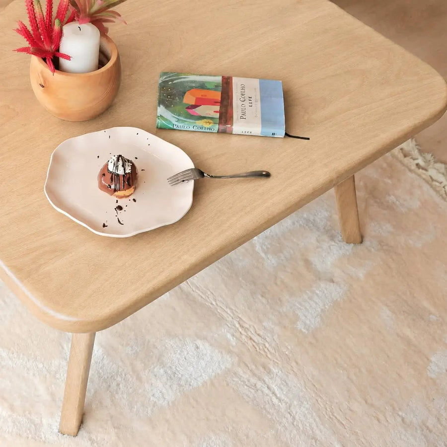 Sidney Square Wood Coffee Table Solid Oak Wood – Mid-Century Modern Design Mozilya