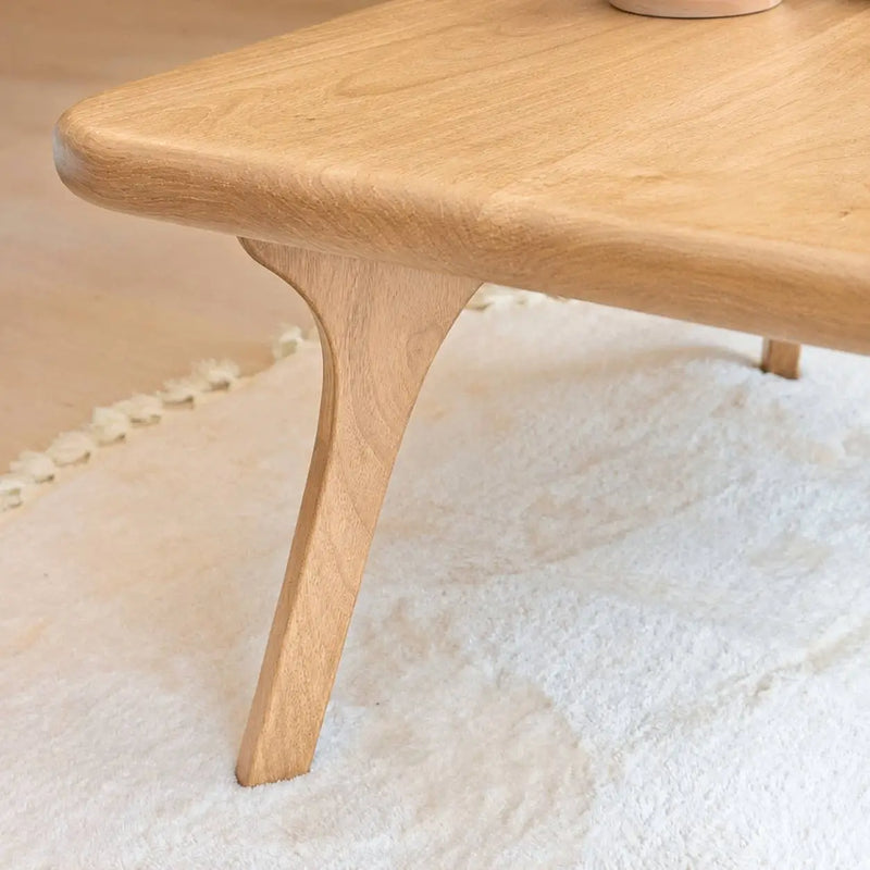 Sidney Square Wood Coffee Table Solid Oak Wood – Mid-Century Modern Design