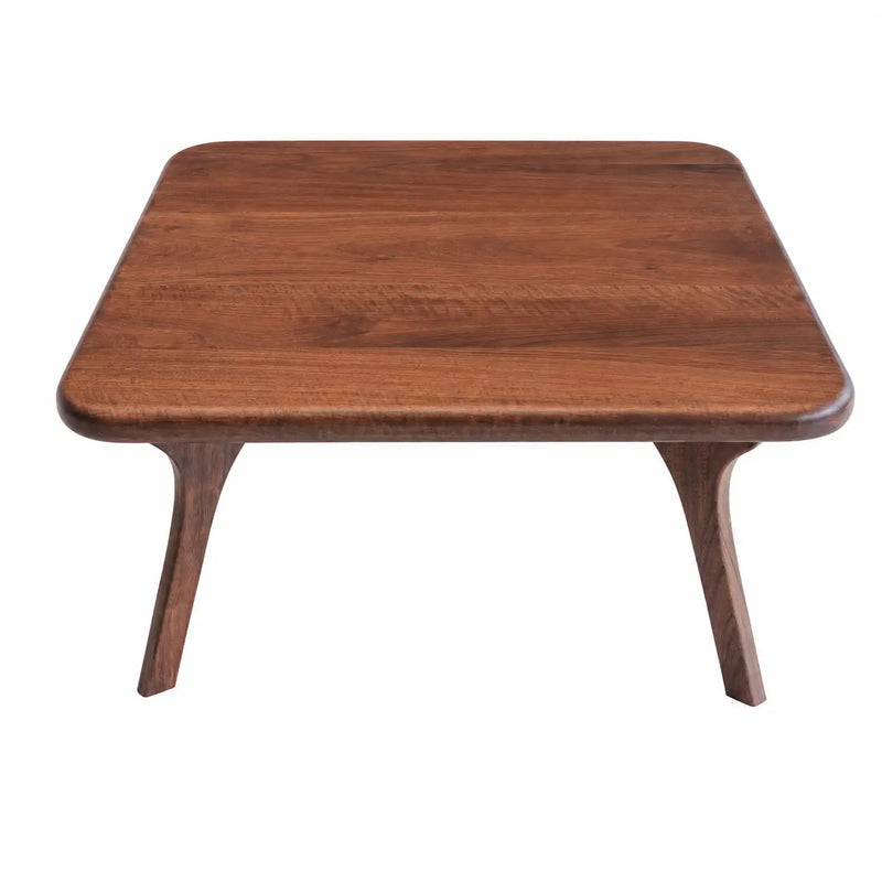 Sidney Square Wood Coffee Table - Solid Walnut Wood - Mid Century Modern
