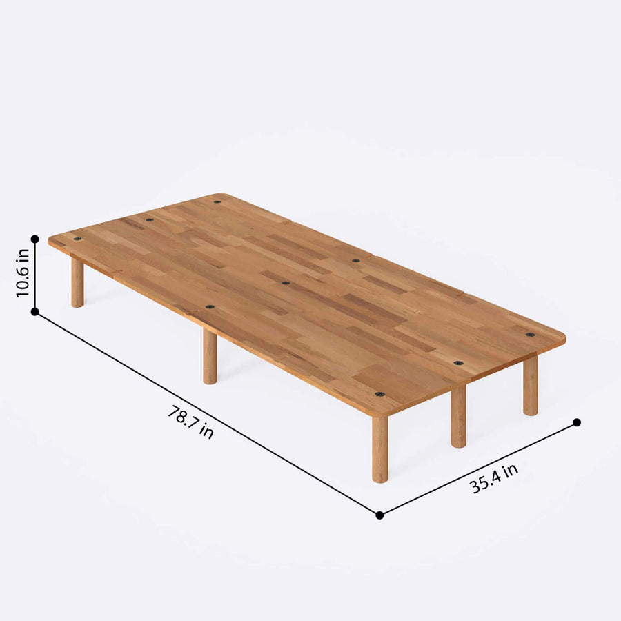 Soho Solid Beech Wood Single Bed Frame | Scandinavian Platform Bed Demontha