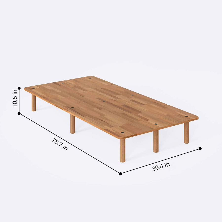 Soho Solid Beech Wood Single Bed Frame | Scandinavian Platform Bed Demontha