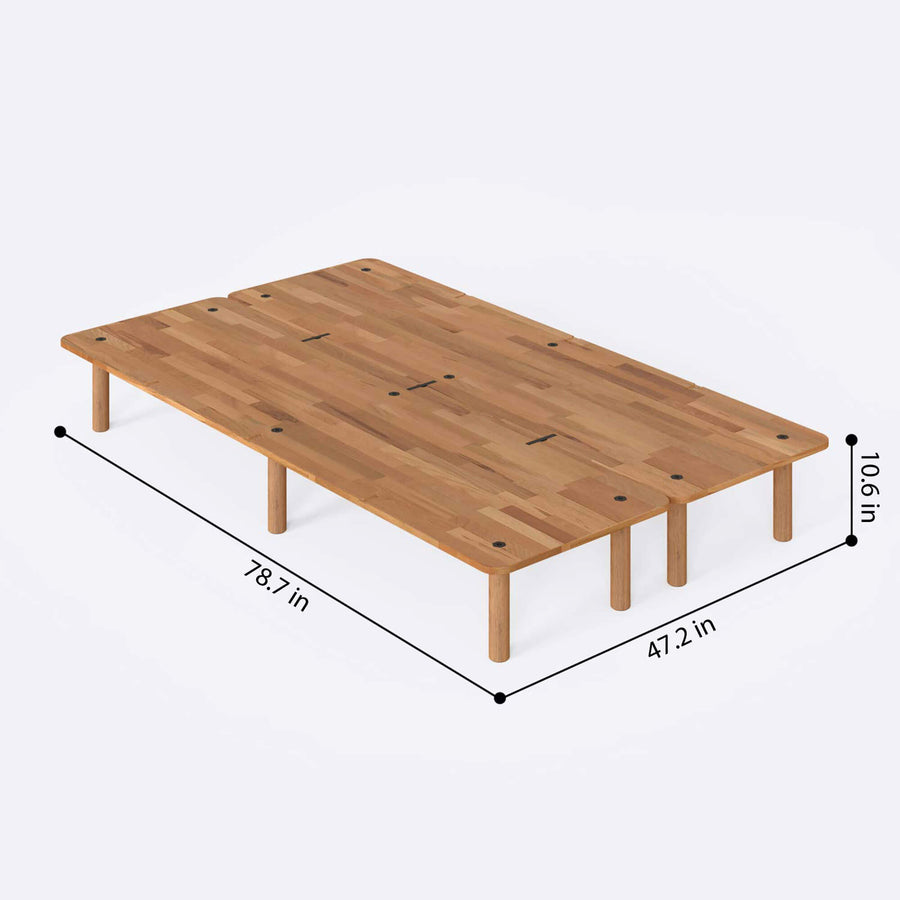 Soho Solid Beech Wood Single Bed Frame | Scandinavian Platform Bed Demontha