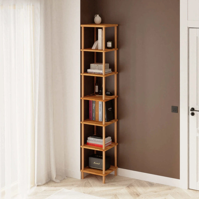 Soho Tall Skinny Bookcase | Small Minimalist Design Demontha