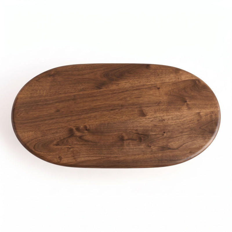 Solen Oval Solid Wood Dining Table – Oak & Walnut Double Pedestal Modern Design