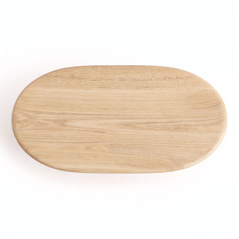 Solen Oval Solid Wood Dining Table – Oak & Walnut Double Pedestal Modern Design