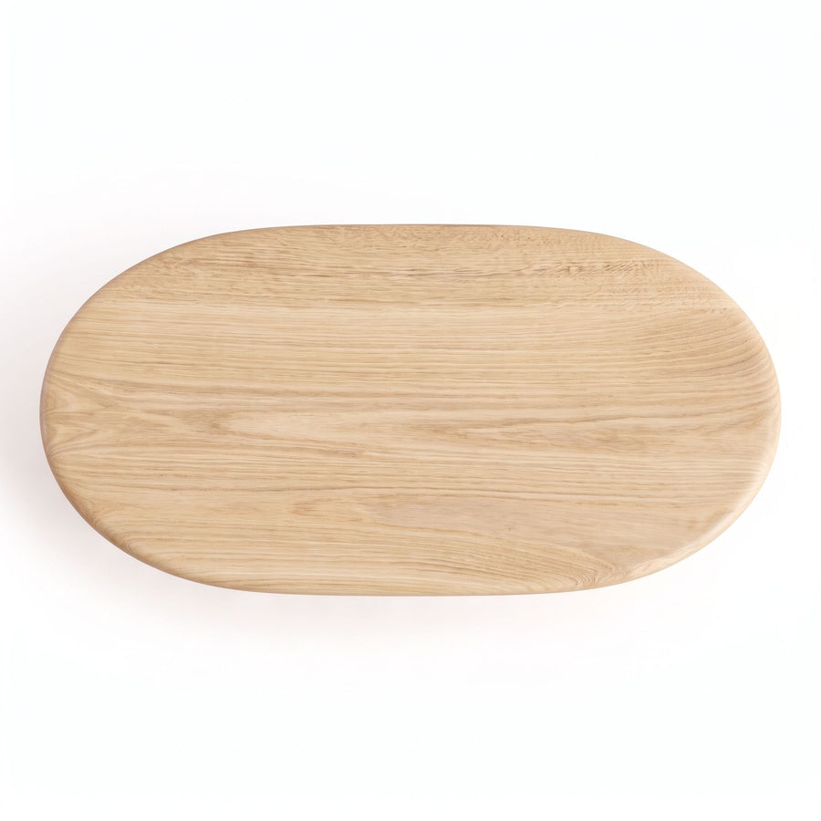 Solen Oval Solid Wood Dining Table – Oak & Walnut Double Pedestal Modern Design