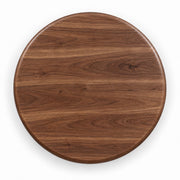 Top View of Solen Round Solid Walnut Coffee Table Top in Natural Walnut Finish by Tomruque