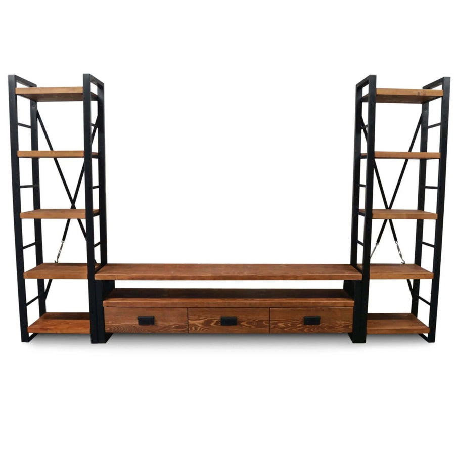 Rokko Solid Pine Wood TV Stand Mozilya