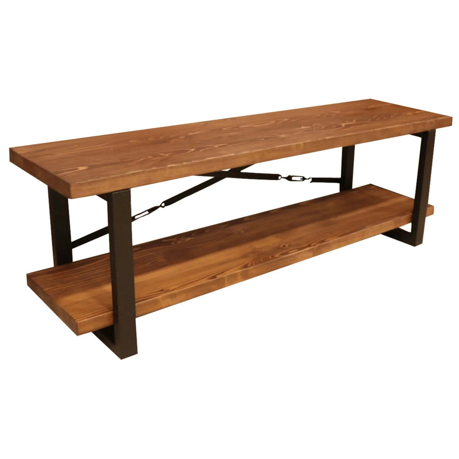 Renton Solid Pine Wood TV Stand Mozilya