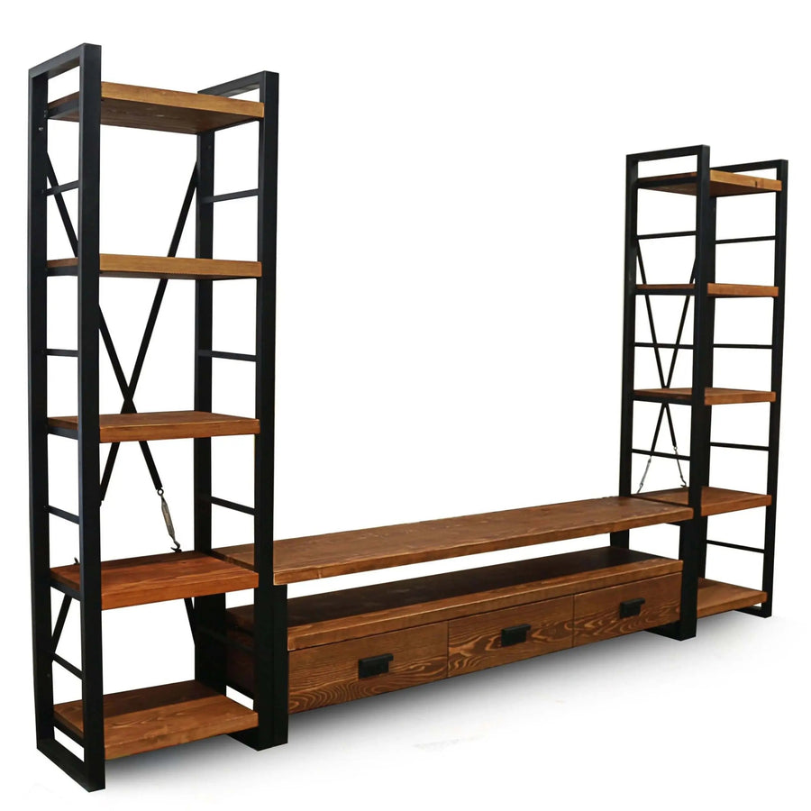 Rokko Solid Pine Wood TV Stand Mozilya