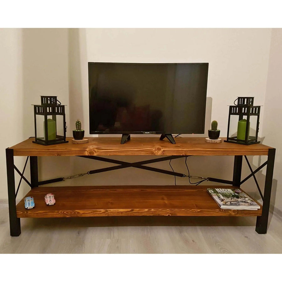 Bellingham Solid Pine Wood TV Stand Mozilya