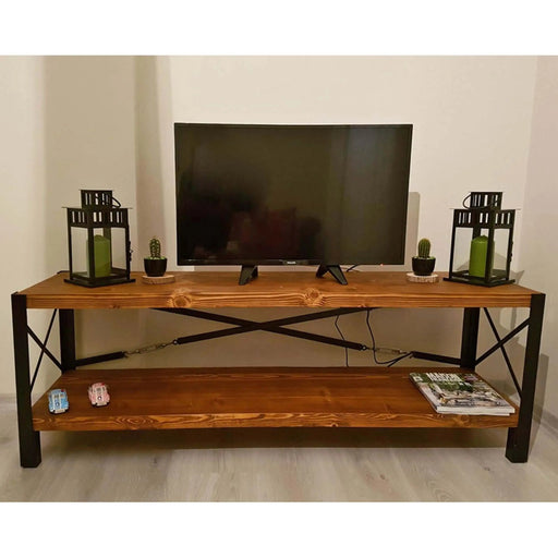 Bellingham Solid Pine Wood TV Stand Mozilya