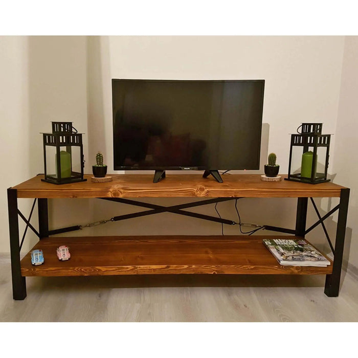 Solid Pine Wood TV Stand