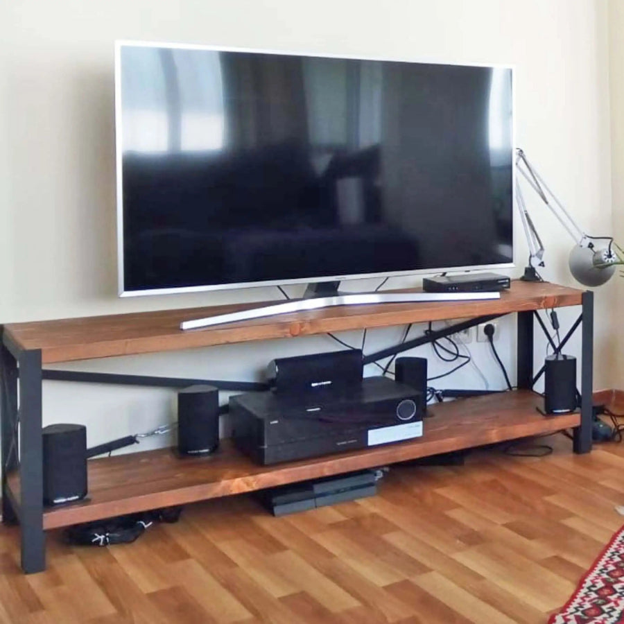 Bellingham Solid Pine Wood TV Stand Mozilya