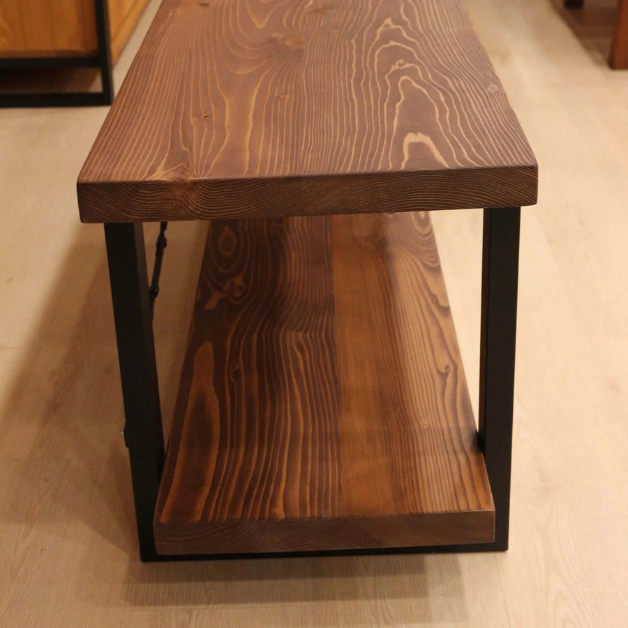 Renton Solid Pine Wood TV Stand Mozilya