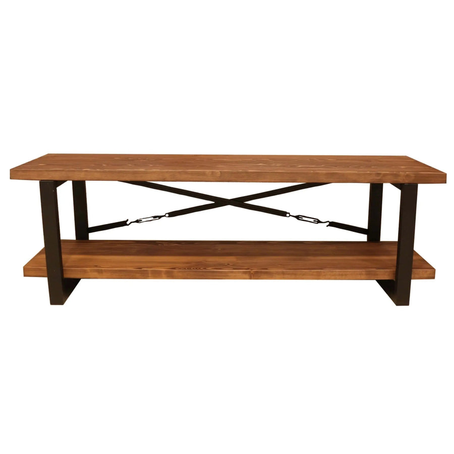 Renton Solid Pine Wood TV Stand Mozilya