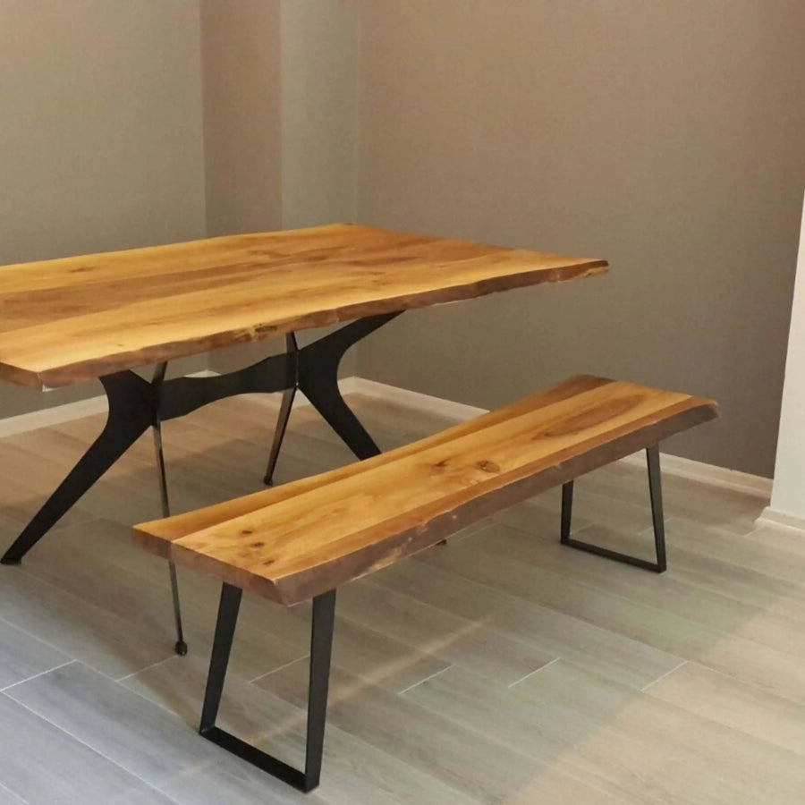 Denton Bench - Solid Walnut Wood Bench Mozilya