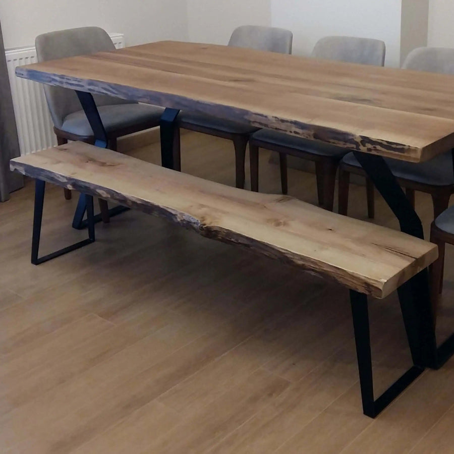 Denton Bench - Solid Walnut Wood Bench Mozilya