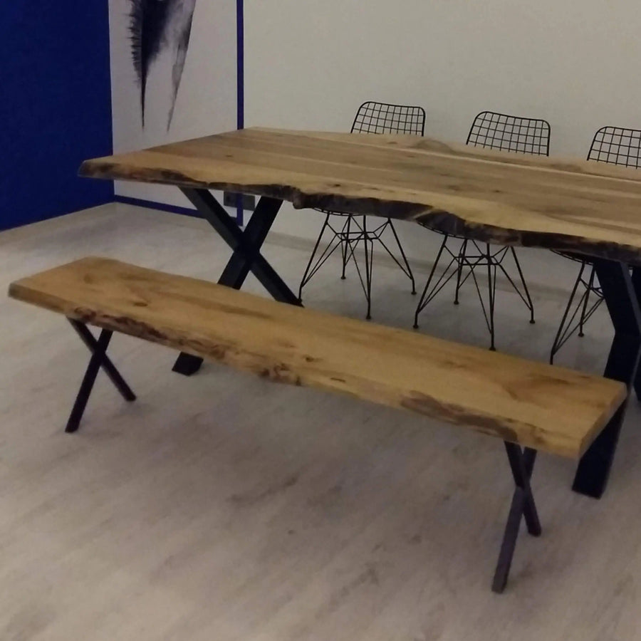 Denton Bench - Solid Walnut Wood Bench Mozilya