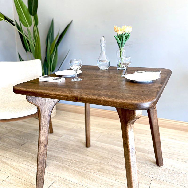 Sidney Square Dining Table | Walnut Wood Mid Century Design