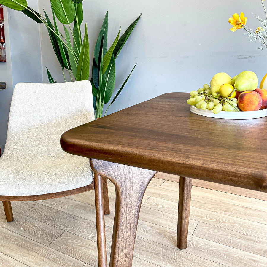 Sidney Square Dining Table | Walnut Wood Mid Century Design Mozilya