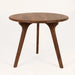 Mid-century Modern Solid Walnut Wood Round Dining Table