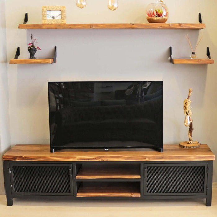 Solid Walnut Wood TV Stand