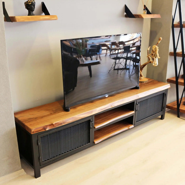 Solid Walnut Wood TV Stand