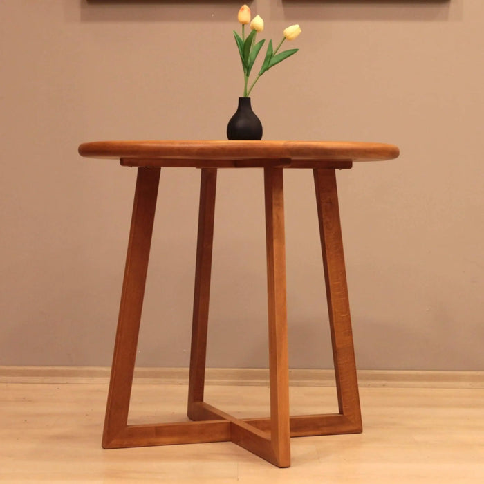 Axis Solid Beech Wood Round Dining Table