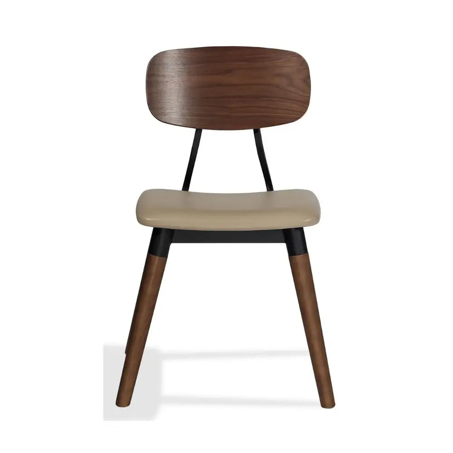 Sora Upholstered Dining Chair – Contemporary Wood Leg Design