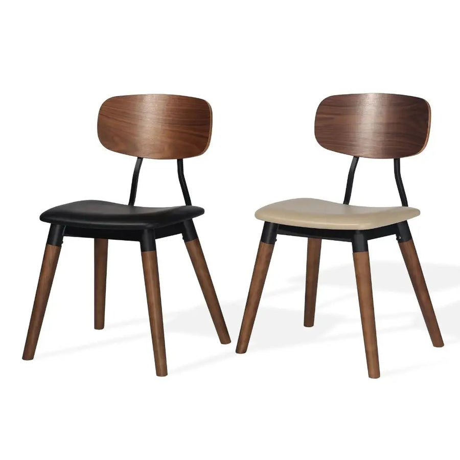 Sora Upholstered Dining Chair – Contemporary Wood Leg Design