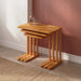Front view of the Stark Solid Wood Nesting Table – A modern C-shaped nesting table crafted from solid wood, featuring a sleek and minimalist design.