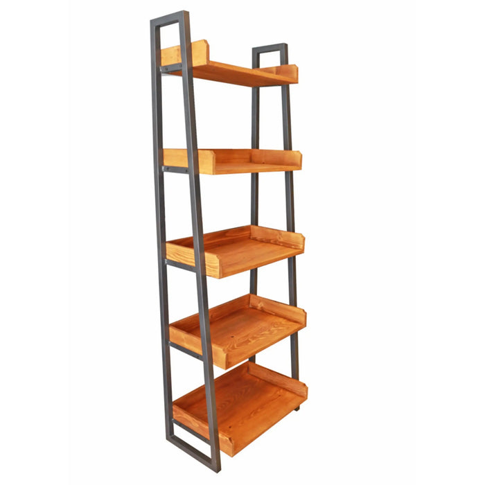 Tempo Solid Pine Wood Ladder Bookshelf